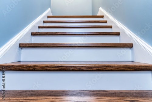 Modern dark repainting project on a residential staircase Generative AI