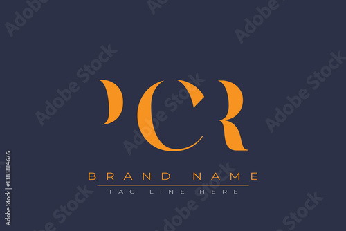 PCR abstract letter logo design. This logo is designed by three abstract letters.