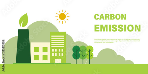 eco industry carbon free concept vector