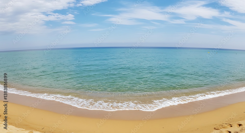Fototapeta premium Azure Embrace: Noontide Calm AI Generated