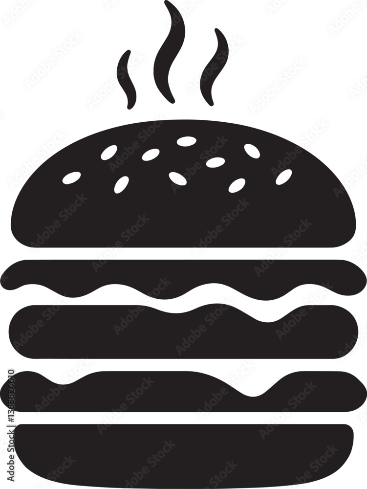 Hamburger icon | Delicious Burger Vector Illustration Hamburger icon | Delicious Burger Vector Illustration
