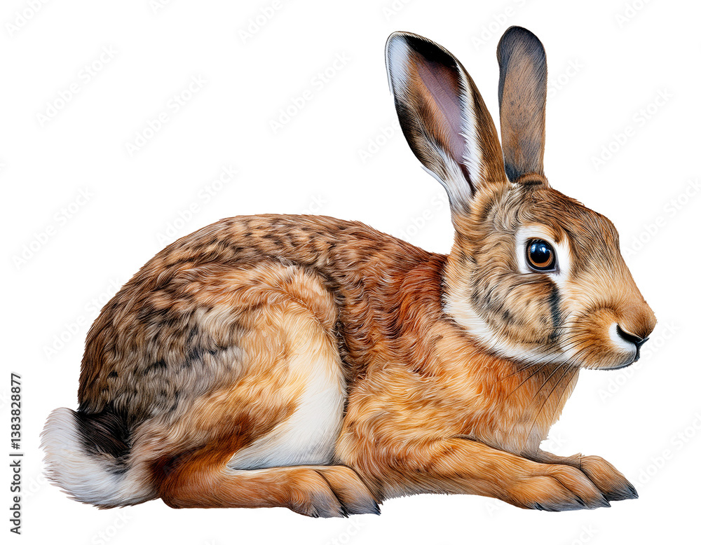 Hase wasserfarben isoliert auf weißen Hintergrund, Freisteller Hase wasserfarben isoliert auf weißen Hintergrund, Freisteller