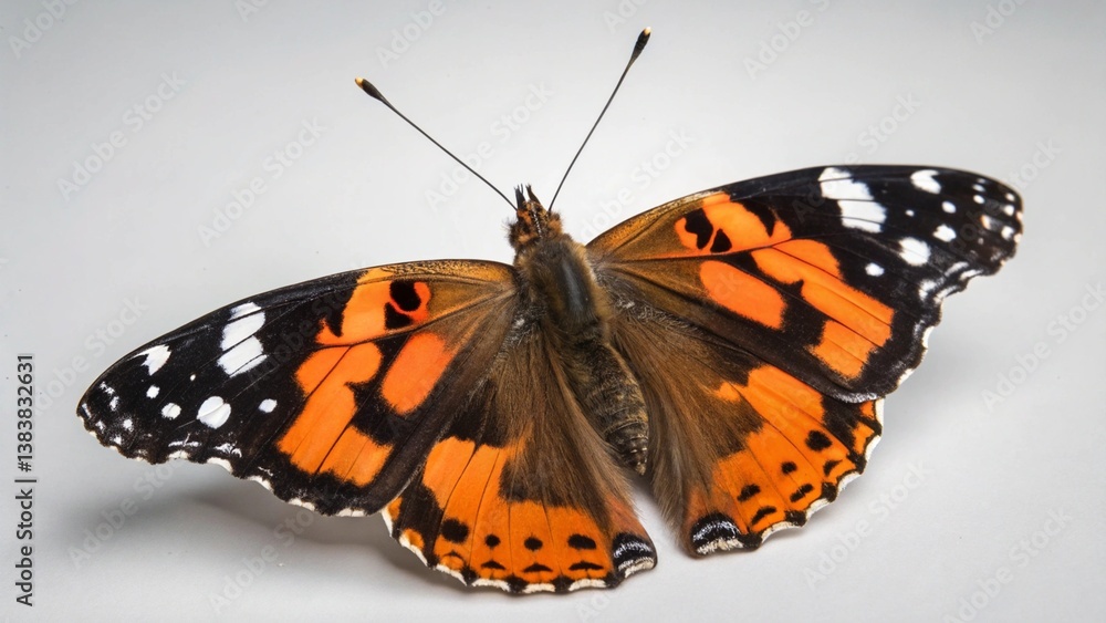 Fototapeta premium Admiral Butterfly on studio background 