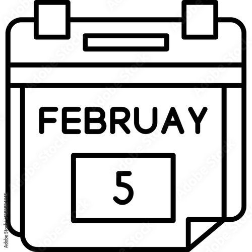 5th February Date Icon