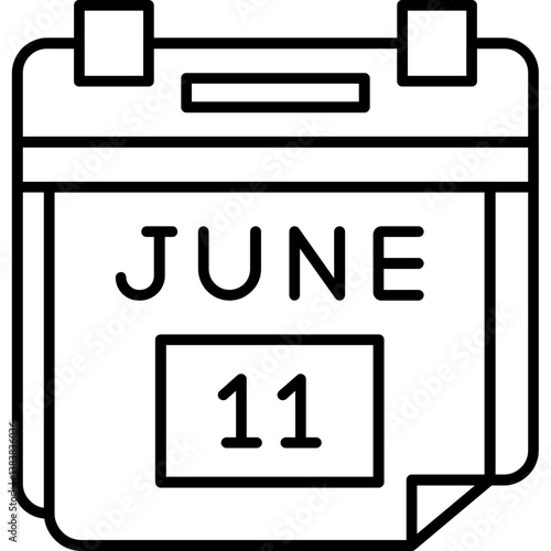 11th June Date Icon
