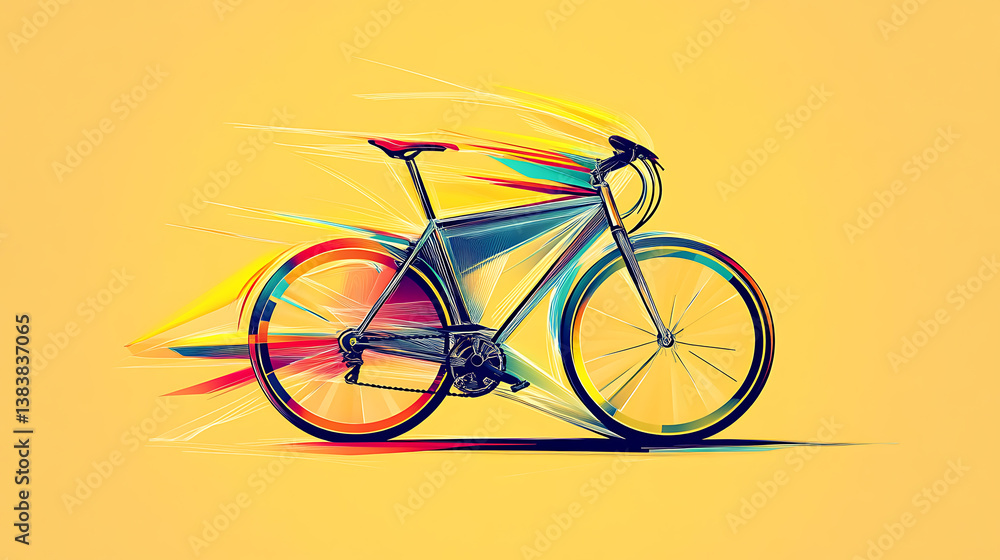 Fototapeta premium Bike icon art abstract cycle