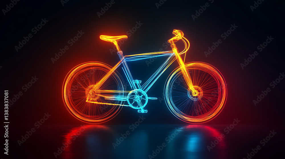 Fototapeta premium Bike icon art abstract cycle