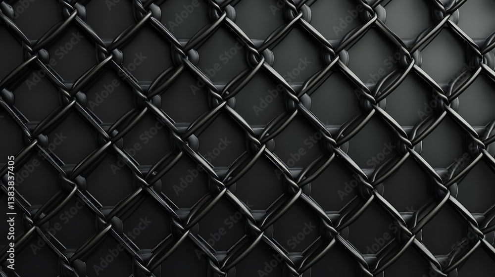 Black chain-link fence Black chain-link fence