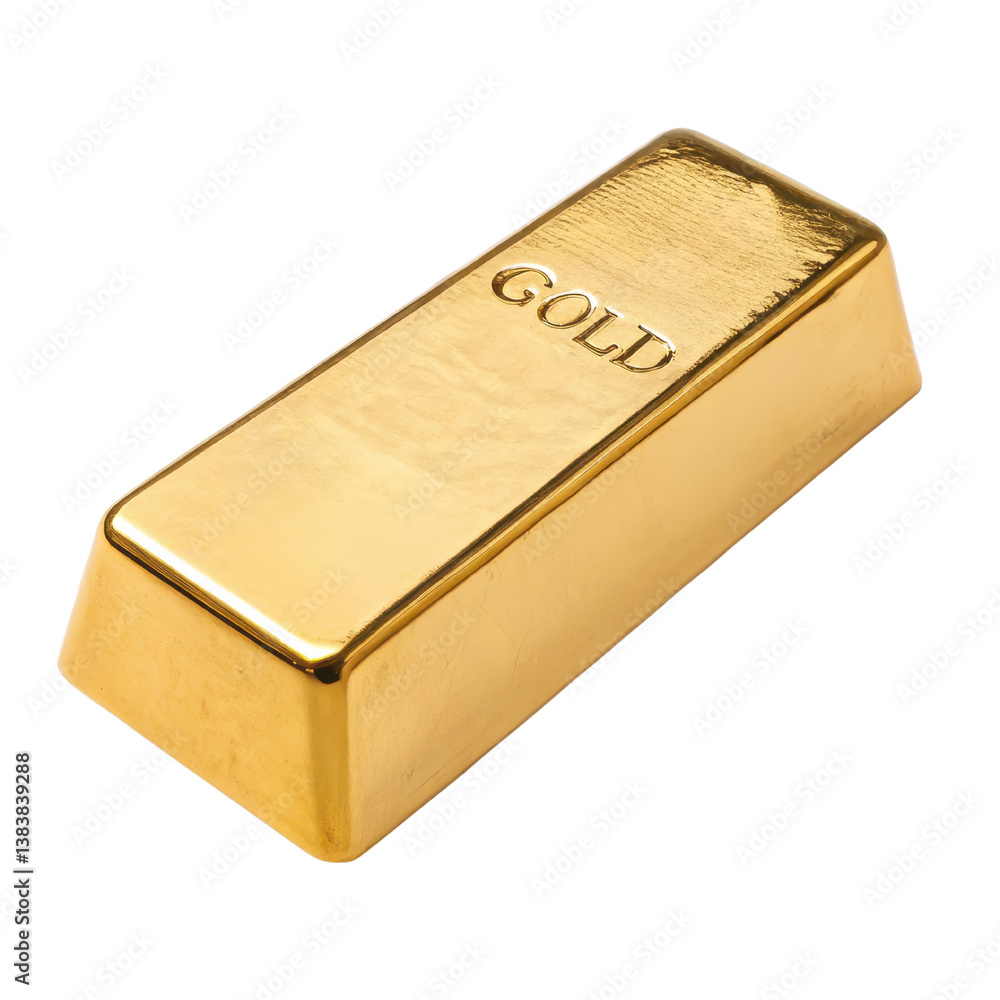 Gold bullion bar isolated on a white background. Gold bullion bar isolated on a white background.