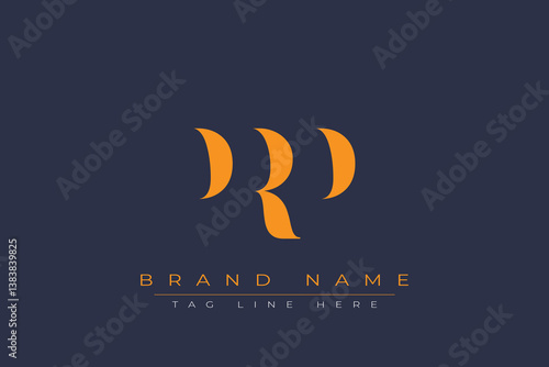 PRP abstract letter logo design. This logo is designed by three abstract letters.