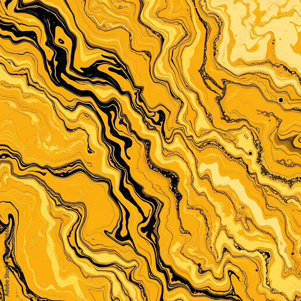 Swirling liquid gold marble pattern with luxurious textures and high contrast. Swirling liquid gold marble pattern with luxurious textures and high contrast.