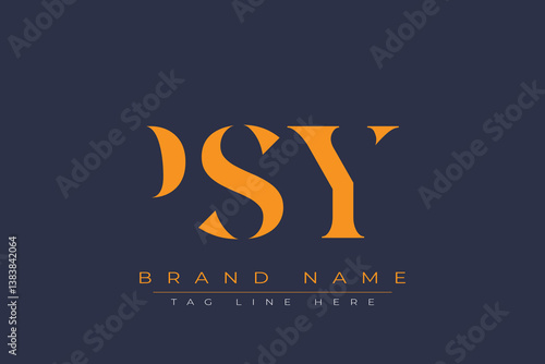 PSY abstract letter logo design. This logo is designed by three abstract letters.