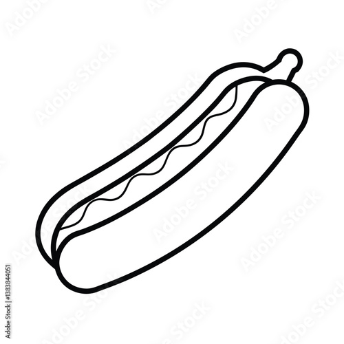 vector illustration of a hot dog