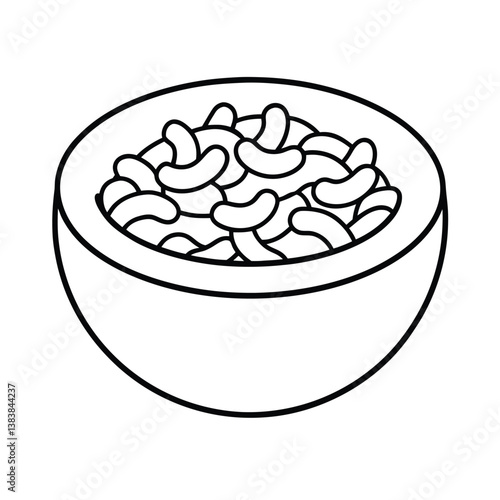vector illustration of a macaroni-salad.