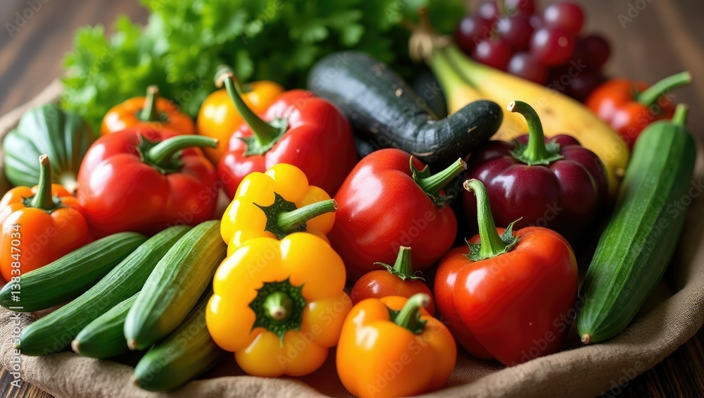 Ripe red tomatoes and fresh green cucumbers, a healthy vegetarian salad ingredient Ripe red tomatoes and fresh green cucumbers, a healthy vegetarian salad ingredient