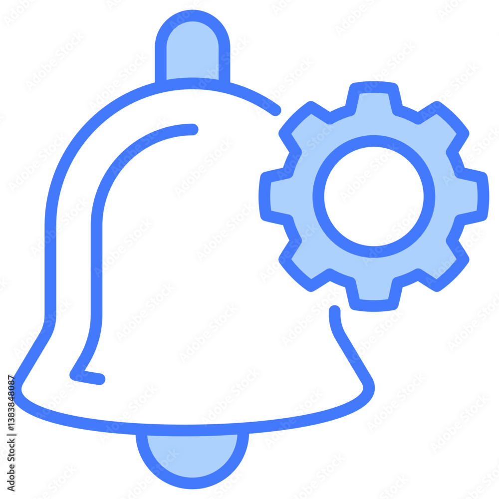 Notification Settings Blue Icon Notification Settings Blue Icon