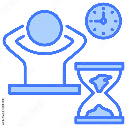 Procrastinating Blue Icon