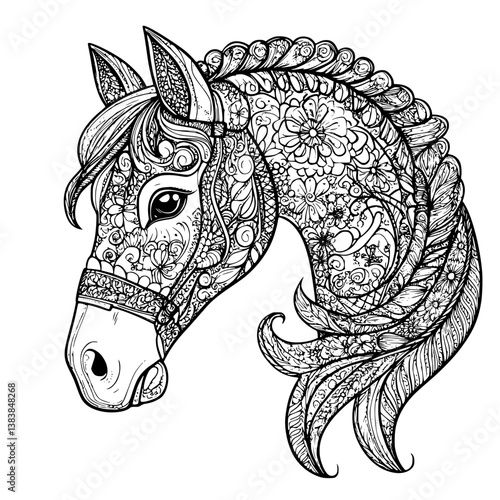 Hoof coloring book vector art, Hoof vector image