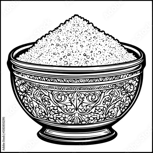 Bath salt coloring book vector art, Bath salt vector illustration