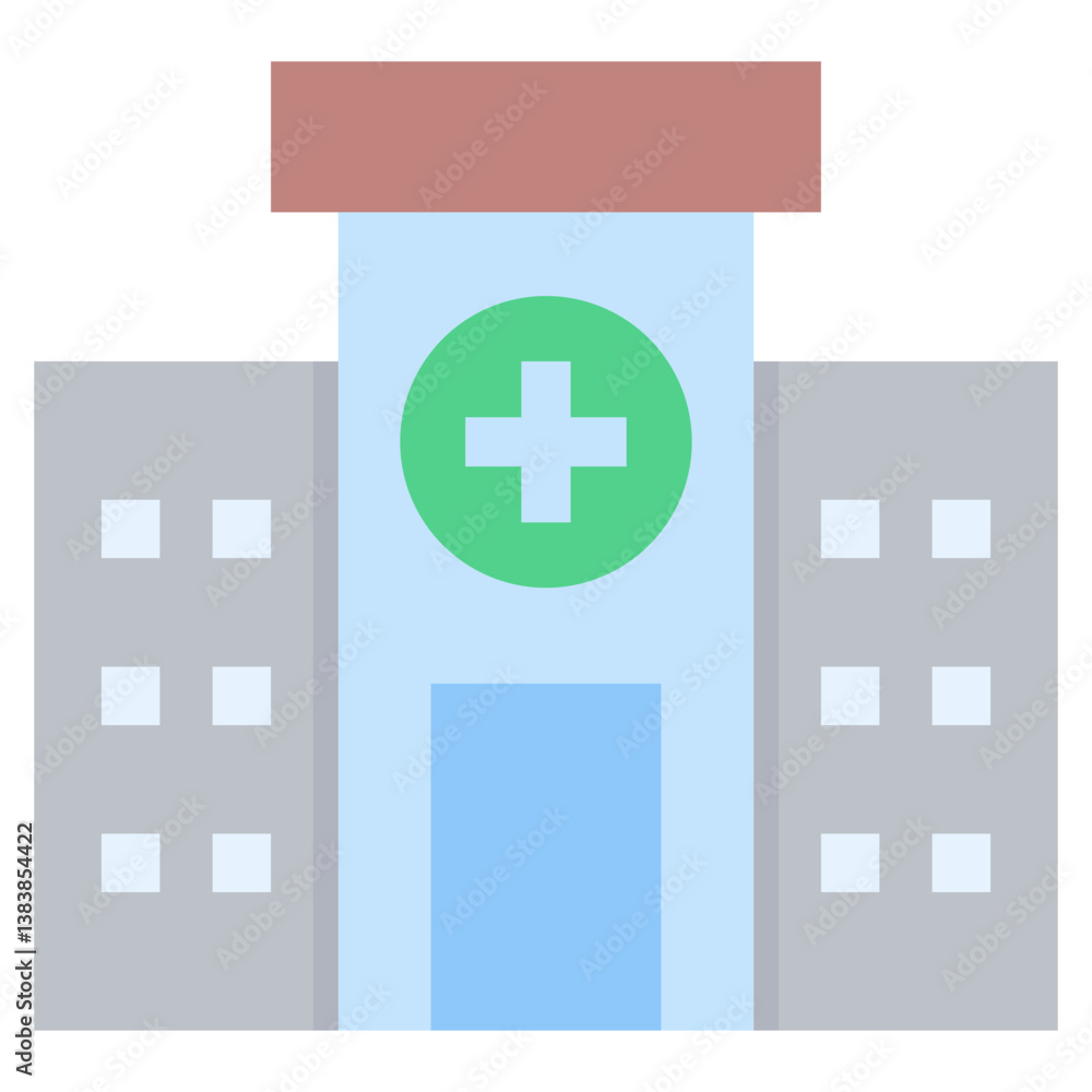 Obraz premium Hospital Flat Icon