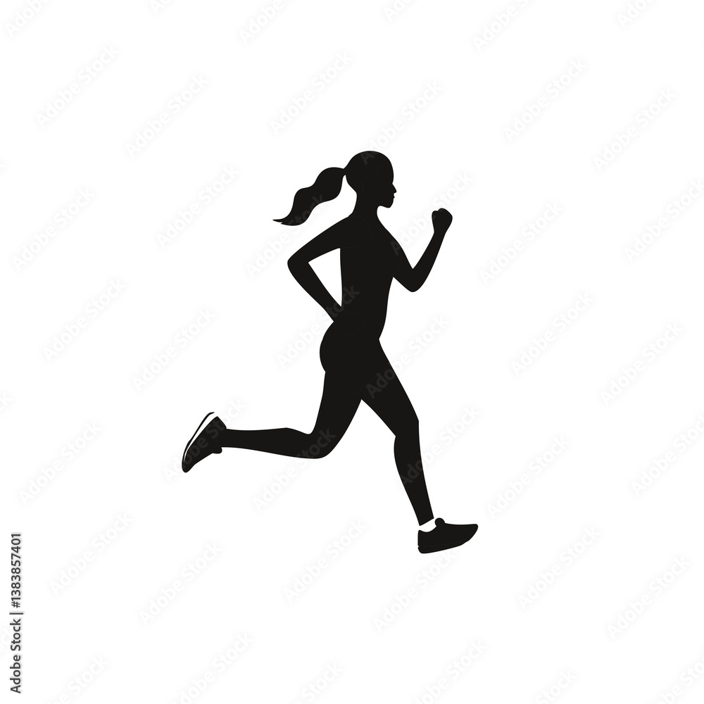 Fototapeta premium running man silhouette
