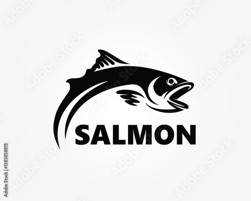 creative salmon logo abstract black salmon logo design inspiration