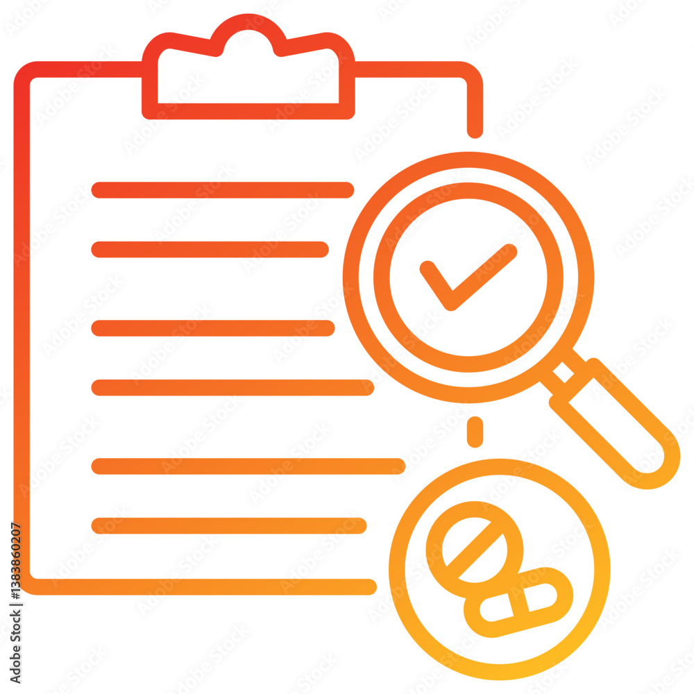 Feasibility Line Gradient Icon Feasibility Line Gradient Icon