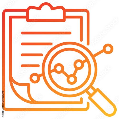 Analysis Line Gradient Icon