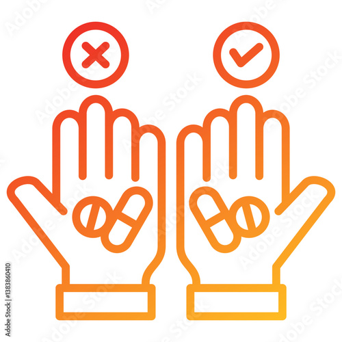 Placebo Effect Line Gradient Icon