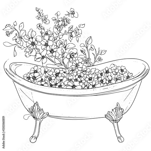 Bath salt coloring book vector art, Bath salt vector graphic