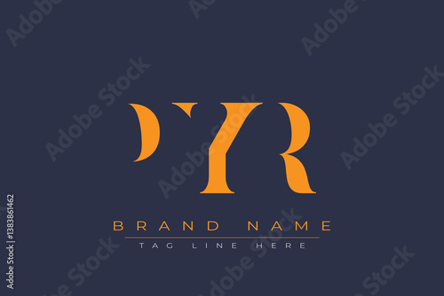 PYR abstract letter logo design. This logo is designed by three abstract letters.