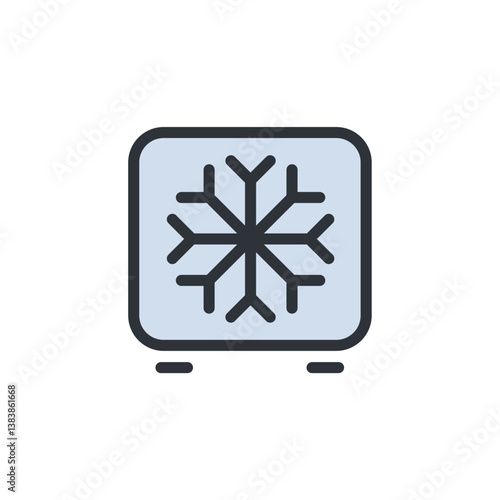 Refrigerator icon. Refrigerator Symbol sign for mobile concept and web design. Vector icon, Logo illustration, Vector graphics