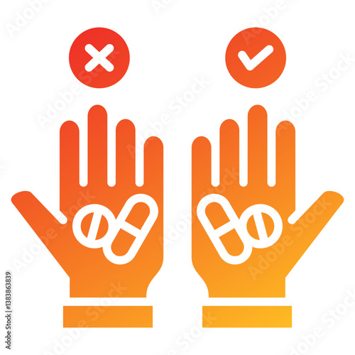 Placebo Effect Glyph Gradient Icon