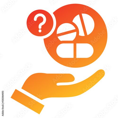 Blind Glyph Gradient Icon