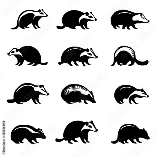 Collection of Badgers vector designs, Badgers vector image