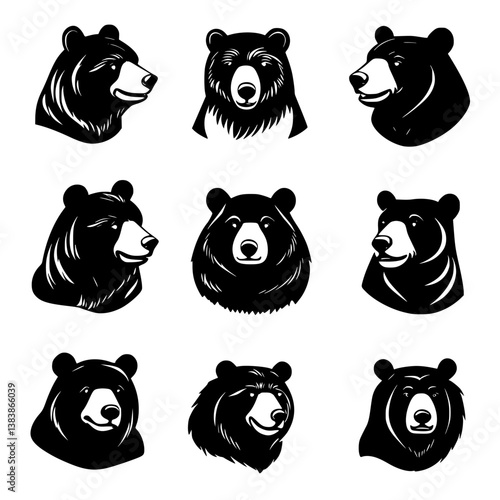 Collection of Bears vector designs, Bears vector image