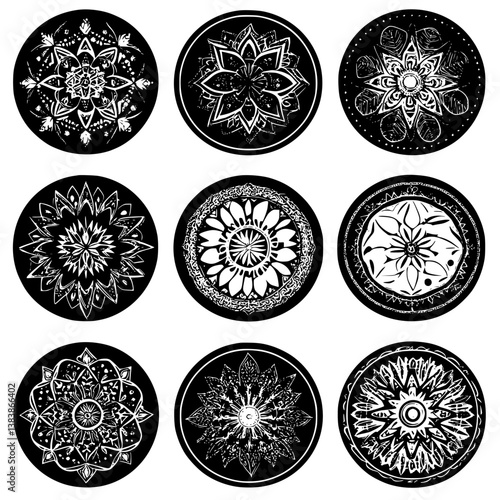 Collection of Caribou mandala vector design, Caribou vector image