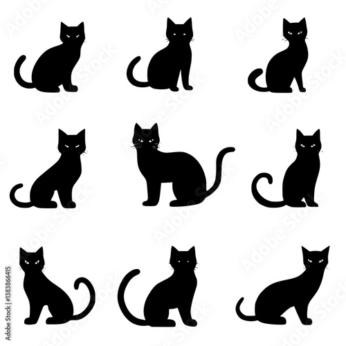 Collection of Cats vector designs, Cats vector image