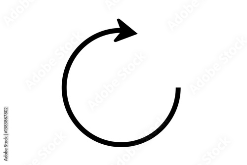 black round circle arrow clockwise direction