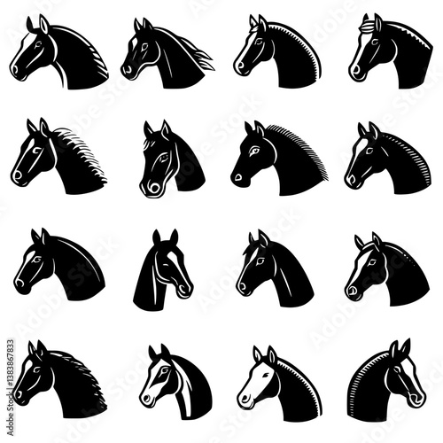 Collection of Horses vector designs, Horses vector image