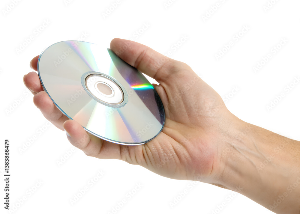 Hand holding dvd isolated on transparent background Generative Ai.
Hand holding dvd isolated on transparent background Generative Ai.
