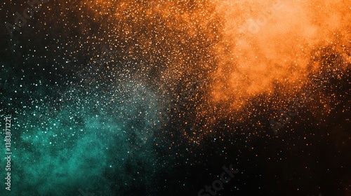 Wallpaper Mural Abstract colorful powder explosion on black background Torontodigital.ca