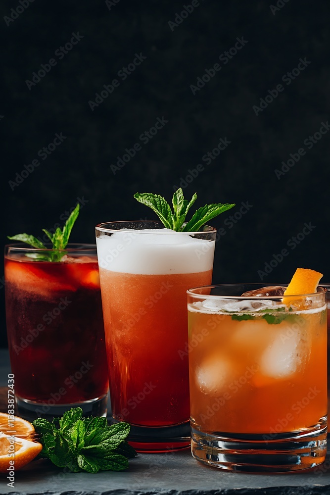 Refreshing Summer Cocktails with Mint Garnish Refreshing Summer Cocktails with Mint Garnish