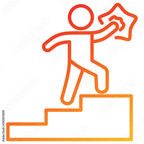 Accomplish Line Gradient Icon
