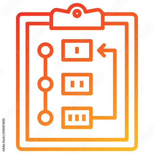 Prioritize Line Gradient Icon