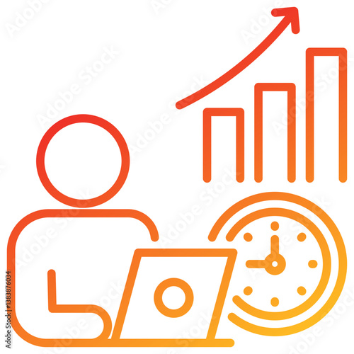 Productivity Line Gradient Icon
