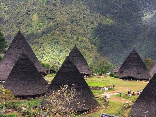 Wae Rebo is an old Manggaraian village, situated in pleasant, isolated mountain scenery. Feels fresh air and see the beautiful moment Flores, Indonesia