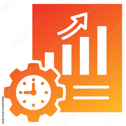 Efficiency Glyph Gradient Icon