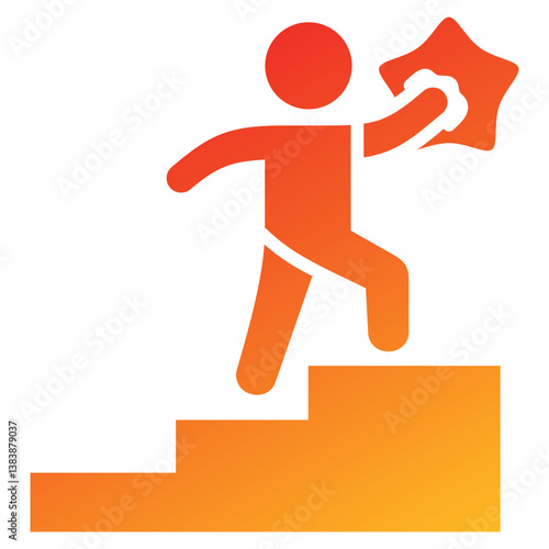 Accomplish Glyph Gradient Icon