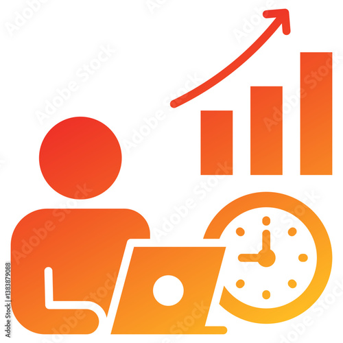 Productivity Glyph Gradient Icon
